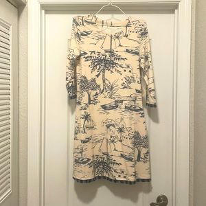 Spartina Blue and Cream Swing Dress- NWT
